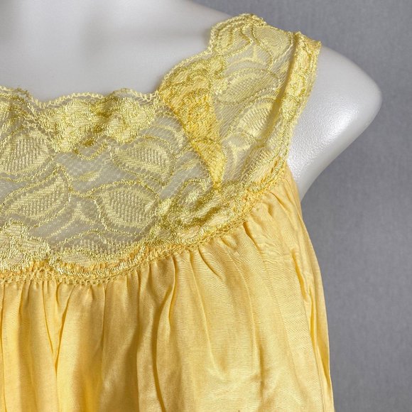 Wintersilks Yellow Country Nightgown, Medium - Picture 5 of 10